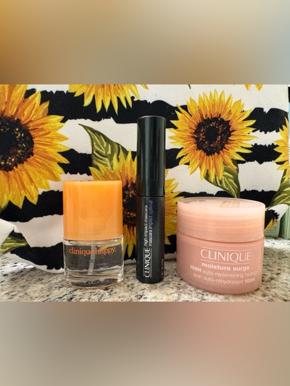 Clinique Happy Perfume, Moisture Surge & Mascara